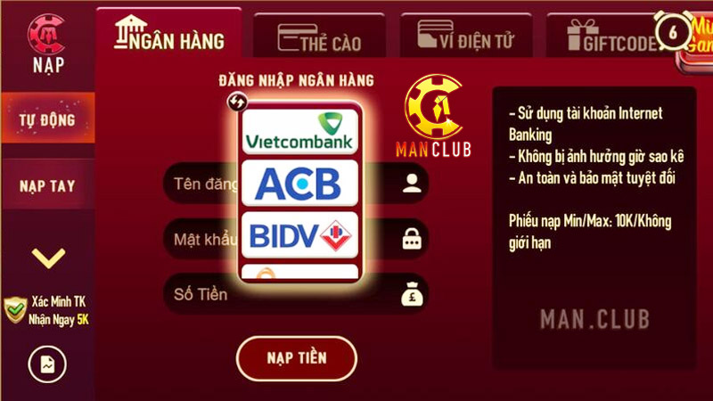 cac dieu khoan nap rut tien manclub Các điều khoản về việc nạp và rút tiền Manclub